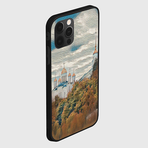Чехол iPhone 12 Pro Max Храм на горе / 3D-Черный – фото 2