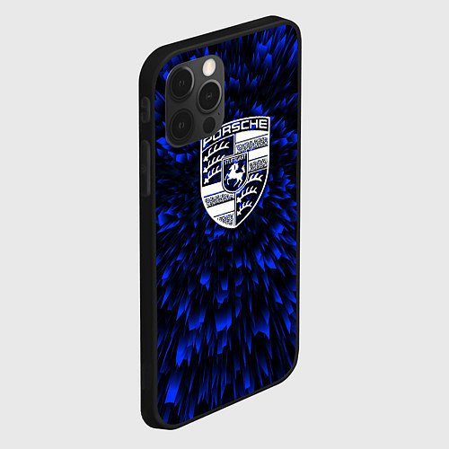 Чехол iPhone 12 Pro Max Porsche blue energy / 3D-Черный – фото 2