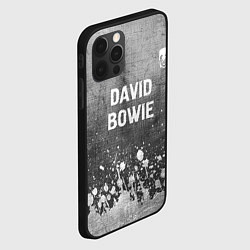 Чехол для iPhone 12 Pro Max David Bowie - grey gradient посередине, цвет: 3D-черный — фото 2