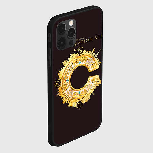 Чехол iPhone 12 Pro Max Civilization VII / 3D-Черный – фото 2