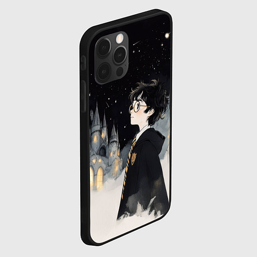 Чехол iPhone 12 Pro Max Гарри Поттер в черной мантии / 3D-Черный – фото 2