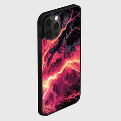 Чехол для iPhone 12 Pro Max Абстрактная молния - текстура, цвет: 3D-черный — фото 2