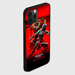 Чехол для iPhone 12 Pro Max Assassins Creed Shadows - samurai, цвет: 3D-черный — фото 2