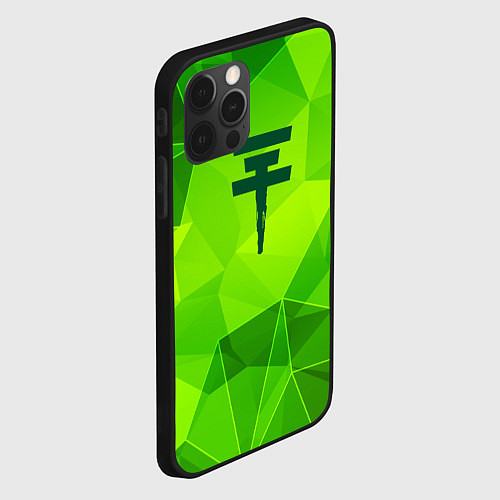 Чехол iPhone 12 Pro Max Tokio Hotel green poly / 3D-Черный – фото 2