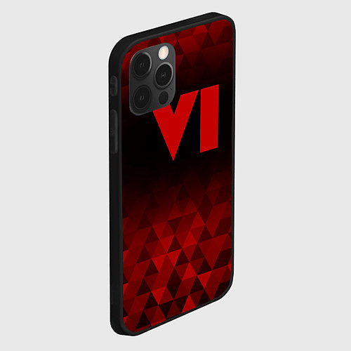 Чехол iPhone 12 Pro Max GTA 6 red poly / 3D-Черный – фото 2