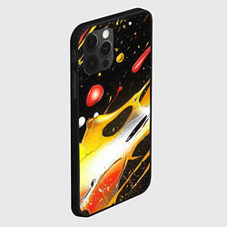 Чехол для iPhone 12 Pro Max Текстура краска, цвет: 3D-черный — фото 2