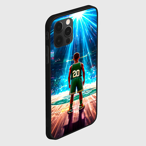 Чехол iPhone 12 Pro Max Двадцатый из Бостон Селтикс / 3D-Черный – фото 2