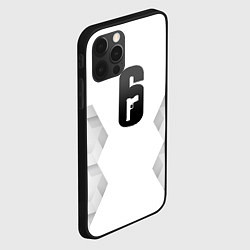 Чехол для iPhone 12 Pro Max Rainbow Six white poly, цвет: 3D-черный — фото 2
