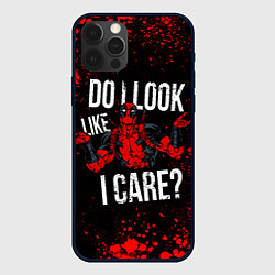 Чехол для iPhone 12 Pro Max Дэдпул - красные брызги, цвет: 3D-черный
