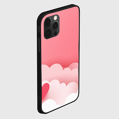 Чехол iPhone 12 Pro Max Облака любви / 3D-Черный – фото 2