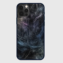 Чехол для iPhone 12 Pro Max Разноцветные хаотичные линии, цвет: 3D-черный
