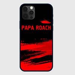 Чехол для iPhone 12 Pro Max Papa Roach - red gradient посередине, цвет: 3D-черный