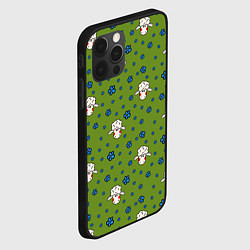 Чехол для iPhone 12 Pro Max Овечки и цветочки, цвет: 3D-черный — фото 2