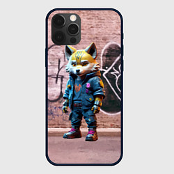 Чехол для iPhone 12 Pro Max Уличный лисёнок на своём районе, цвет: 3D-черный