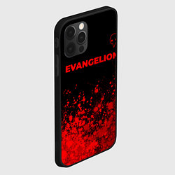 Чехол для iPhone 12 Pro Max Evangelion - red gradient посередине, цвет: 3D-черный — фото 2