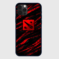 Чехол для iPhone 12 Pro Max Dota 2 - красные потертости, цвет: 3D-черный