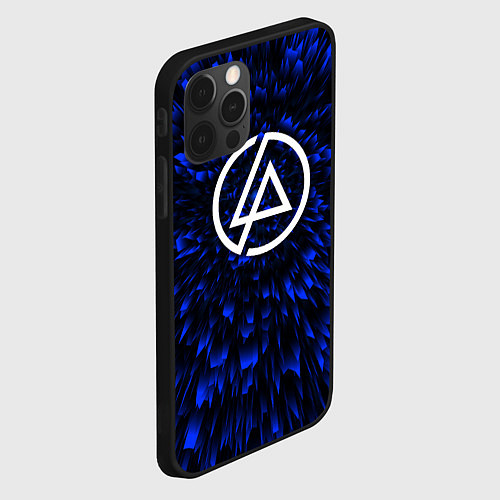 Чехол iPhone 12 Pro Max Linkin Park blue energy / 3D-Черный – фото 2
