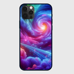 Чехол для iPhone 12 Pro Max Neon space fantasy, цвет: 3D-черный