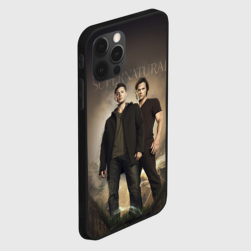 Чехол iPhone 12 Pro Max Братья Винчестеры - Сверхъестественное / 3D-Черный – фото 2