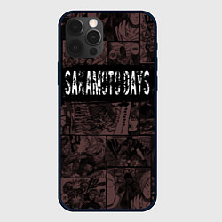 Чехол для iPhone 12 Pro Max Дни сакамото манга с героями, цвет: 3D-черный