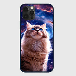 Чехол для iPhone 12 Pro Max Невская маскарадная кошка в космосе, цвет: 3D-черный