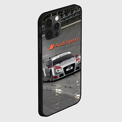 Чехол для iPhone 12 Pro Max Автогонки на шорт-треке Audi sport racing team, цвет: 3D-черный — фото 2