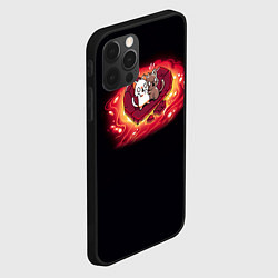 Чехол для iPhone 12 Pro Max Котики на раскаленном сердце, цвет: 3D-черный — фото 2