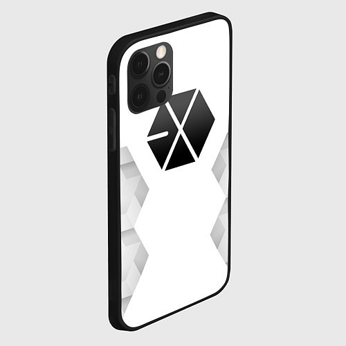 Чехол iPhone 12 Pro Max Exo white poly / 3D-Черный – фото 2