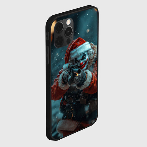 Чехол iPhone 12 Pro Max Санта Джокер / 3D-Черный – фото 2