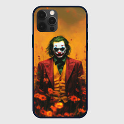 Чехол для iPhone 12 Pro Max Джокер в поле цветов, цвет: 3D-черный