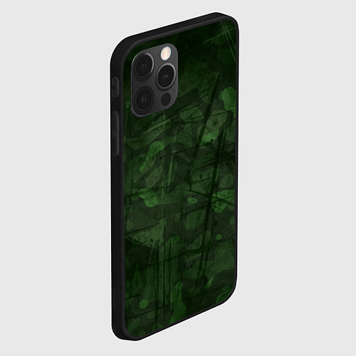 Чехол iPhone 12 Pro Max Абстракция - strange camouflage / 3D-Черный – фото 2