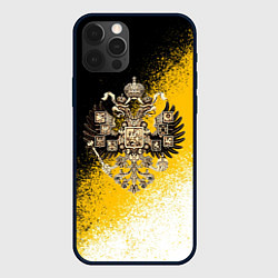 Чехол для iPhone 12 Pro Max Российский имперский герб и флаг, цвет: 3D-черный