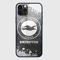 Чехол для iPhone 12 Pro Max Brighton - grey gradient, цвет: 3D-черный