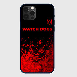 Чехол для iPhone 12 Pro Max Watch Dogs - red gradient посередине, цвет: 3D-черный