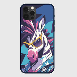 Чехол для iPhone 12 Pro Max Модная зебра, цвет: 3D-черный