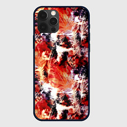 Чехол для iPhone 12 Pro Max Огненные перья, цвет: 3D-черный
