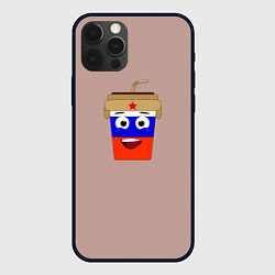 Чехол для iPhone 12 Pro Max Стаканчик с мордочкой, цвет: 3D-черный