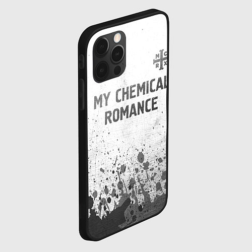 Чехол iPhone 12 Pro Max My Chemical Romance - white gradient посередине / 3D-Черный – фото 2