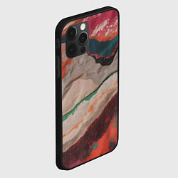Чехол для iPhone 12 Pro Max Абстракция из бумаги и краски, цвет: 3D-черный — фото 2