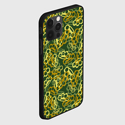 Чехол для iPhone 12 Pro Max Зелёные кастеты, цвет: 3D-черный — фото 2