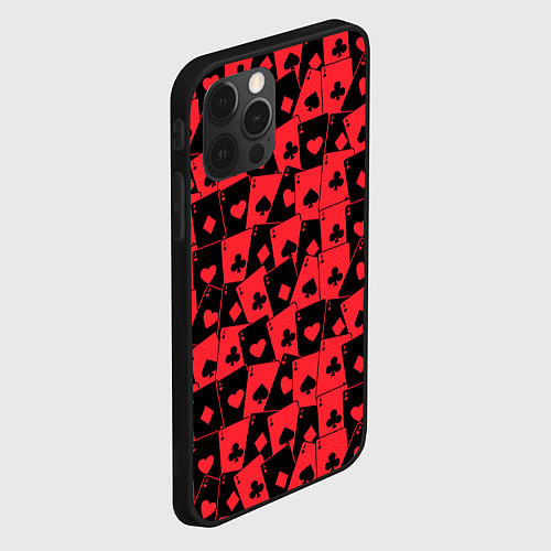 Чехол iPhone 12 Pro Max Тузы черно-красные / 3D-Черный – фото 2