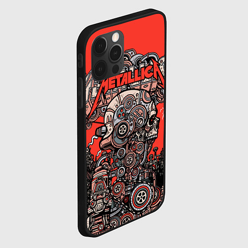 Чехол iPhone 12 Pro Max Metallica - iron skeleton / 3D-Черный – фото 2