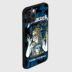 Чехол для iPhone 12 Pro Max Metallica - skeleton and butterflies, цвет: 3D-черный — фото 2