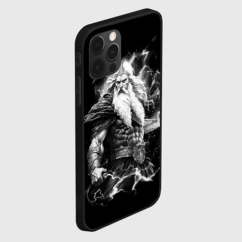Чехол iPhone 12 Pro Max Перун бог громовержец / 3D-Черный – фото 2