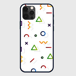 Чехол для iPhone 12 Pro Max Геометрический хаос, цвет: 3D-черный