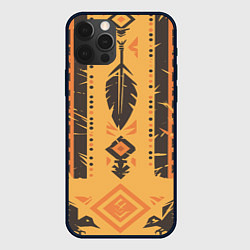 Чехол для iPhone 12 Pro Max Прикид индейца, цвет: 3D-черный