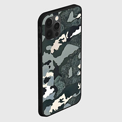 Чехол для iPhone 12 Pro Max Темно зеленый камуфляж, цвет: 3D-черный — фото 2