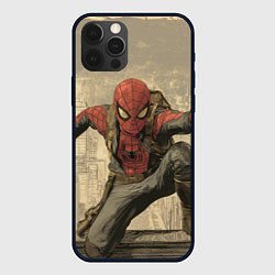 Чехол для iPhone 12 Pro Max Человек-паук готов спасать мир, цвет: 3D-черный