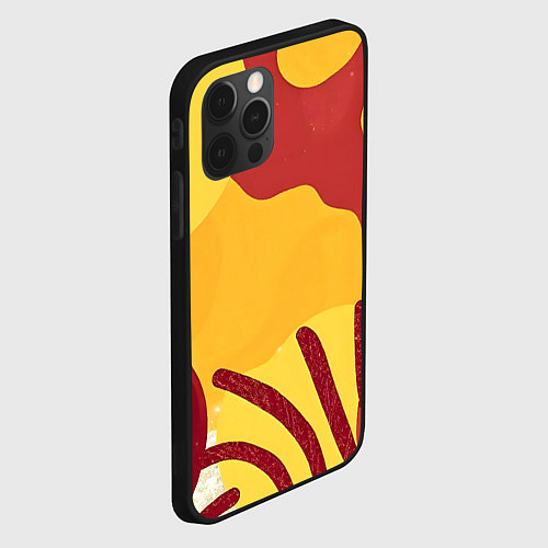 Чехол iPhone 12 Pro Max Жаркий африканский паттерн / 3D-Черный – фото 2