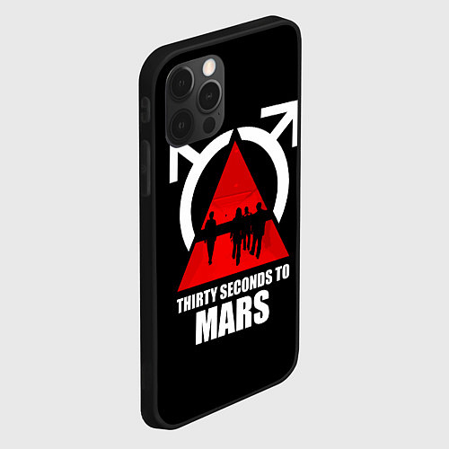 Чехол iPhone 12 Pro Max 30 Seconds to Mars - poster / 3D-Черный – фото 2